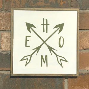 Boho Home Arrows Sign